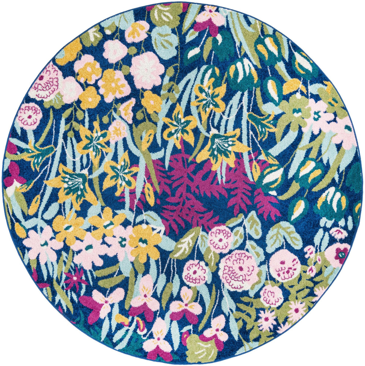 Garden Oasis Collection Area Rug -  Haven Round Multi Main