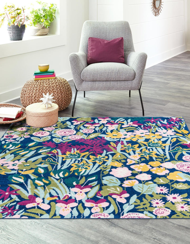 Garden Oasis Collection Area Rug -  Haven Square Multi  lifestyle 2