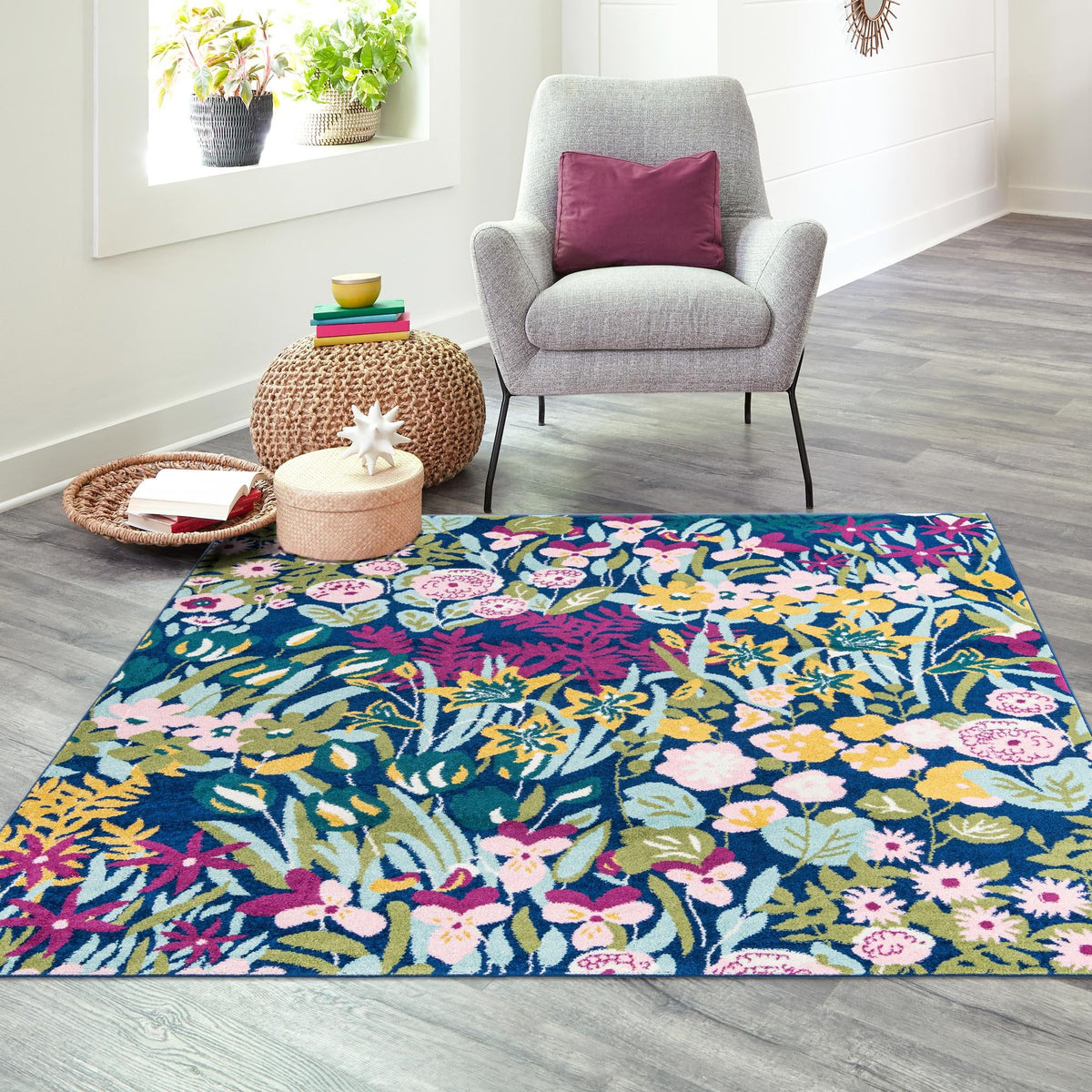 Garden Oasis Collection Area Rug -  Haven Square Multi  lifestyle 14