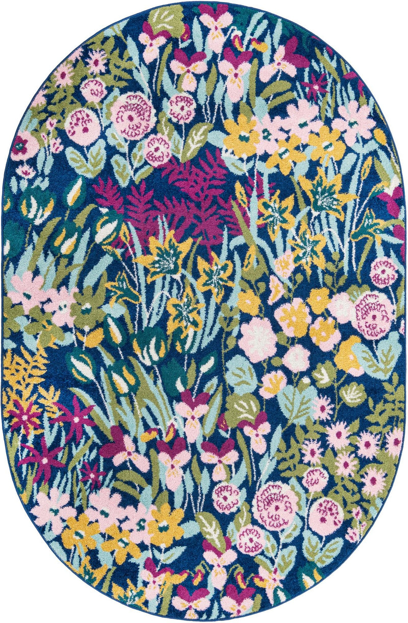 Garden Oasis Collection Area Rug -  Haven Oval Multi Main