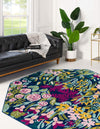 Garden Oasis Collection Area Rug -  Haven Octagon Multi  lifestyle 38
