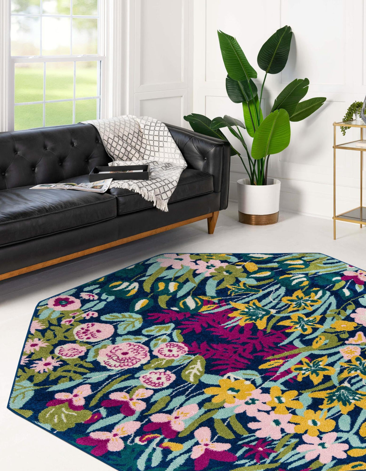 Garden Oasis Collection Area Rug -  Haven Octagon Multi  lifestyle 38