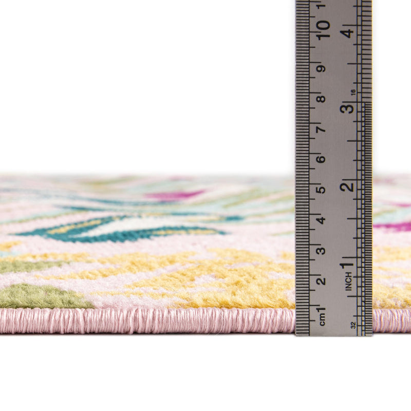 Garden Oasis Collection Area Rug -  Haven Round Pink  lifestyle 3