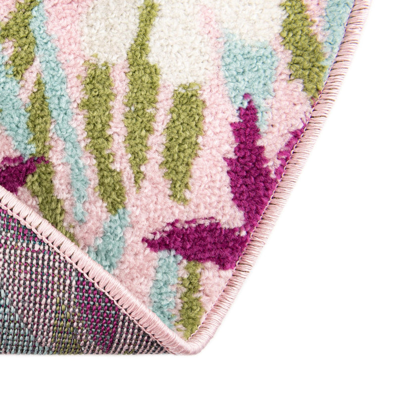Garden Oasis Collection Area Rug -  Haven Round Pink  lifestyle 7