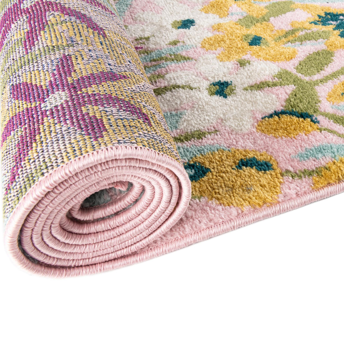 Garden Oasis Collection Area Rug -  Haven Round Pink  lifestyle 10