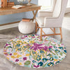 Garden Oasis Collection Area Rug -  Haven Round Pink  lifestyle 13