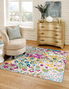 Garden Oasis Collection Area Rug -  Haven Square Pink  lifestyle 29