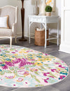 Garden Oasis Collection Area Rug -  Haven Oval Pink  lifestyle 40