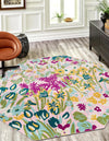 Garden Oasis Collection Area Rug -  Haven Octagon Pink  lifestyle 2