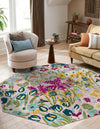 Garden Oasis Collection Area Rug -  Haven Octagon Pink  lifestyle 5