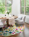 Garden Oasis Collection Area Rug -  Haven Octagon Pink  lifestyle 7