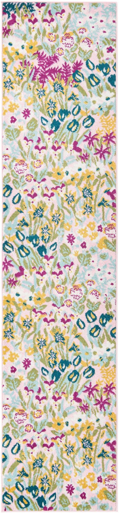 Garden Oasis Collection Area Rug -  Haven Runner Pink Main