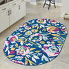 Garden Oasis Collection Area Rug -  Dell Oval Navy Blue  lifestyle 11