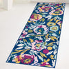 Garden Oasis Collection Area Rug -  Dell Runner Navy Blue  lifestyle 13
