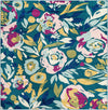 Garden Oasis Collection Area Rug -  Dell Square Teal  lifestyle 42