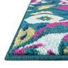Garden Oasis Collection Area Rug -  Dell Octagon Teal  lifestyle 85