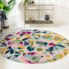 Garden Oasis Collection Area Rug -  Dell Round White  lifestyle 13