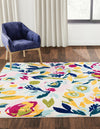 Garden Oasis Collection Area Rug -  Dell Square White  lifestyle 3