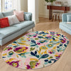 Garden Oasis Collection Area Rug -  Dell Oval White  lifestyle 115