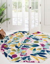 Garden Oasis Collection Area Rug -  Dell Octagon White  lifestyle 0