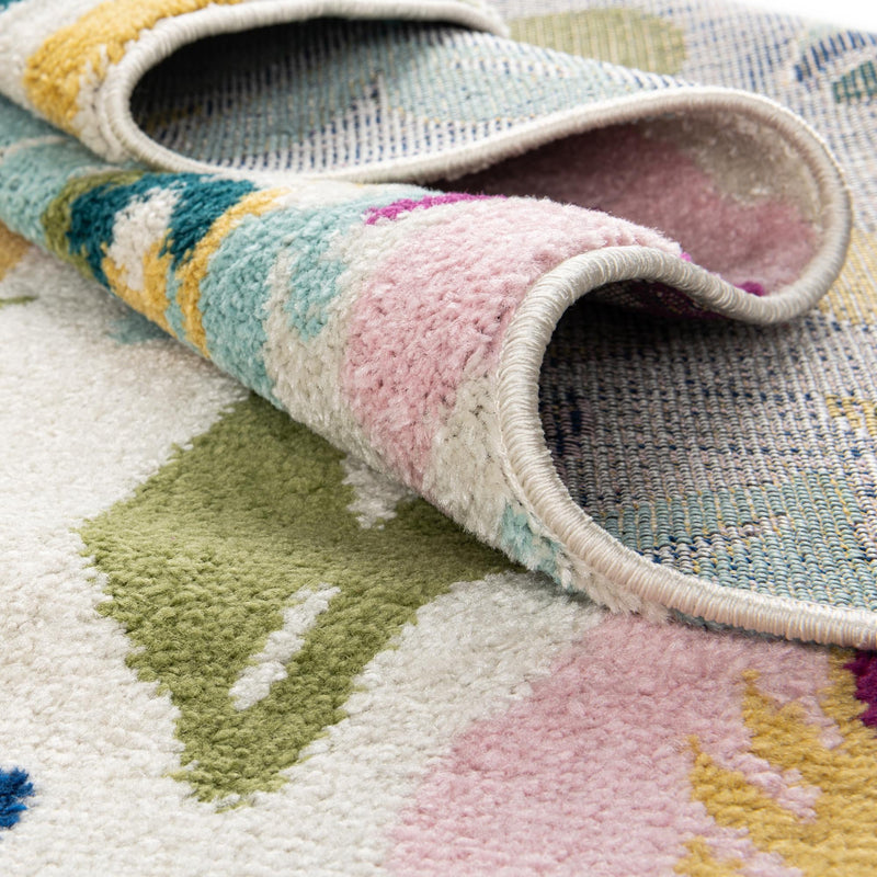 Garden Oasis Collection Area Rug -  Dell Octagon White  lifestyle 12