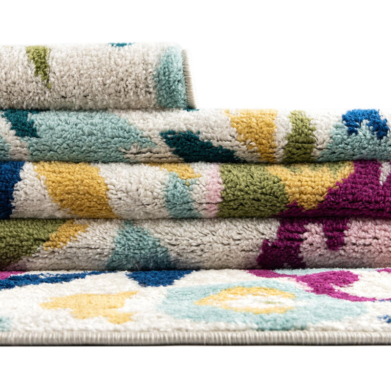 Garden Oasis Collection Area Rug -  Dell Octagon White  lifestyle 13