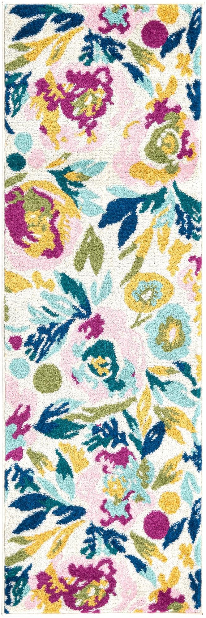 Garden Oasis Collection Area Rug -  Dell Runner White  lifestyle 44
