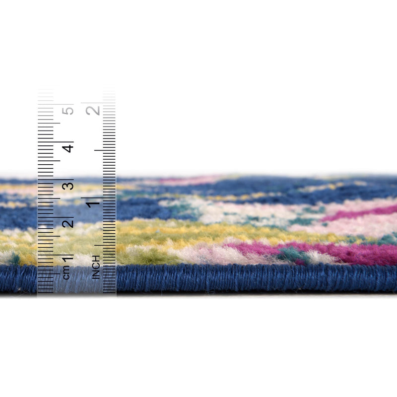 Garden Oasis Collection Area Rug -  Orchard Runner Navy Blue  lifestyle 5