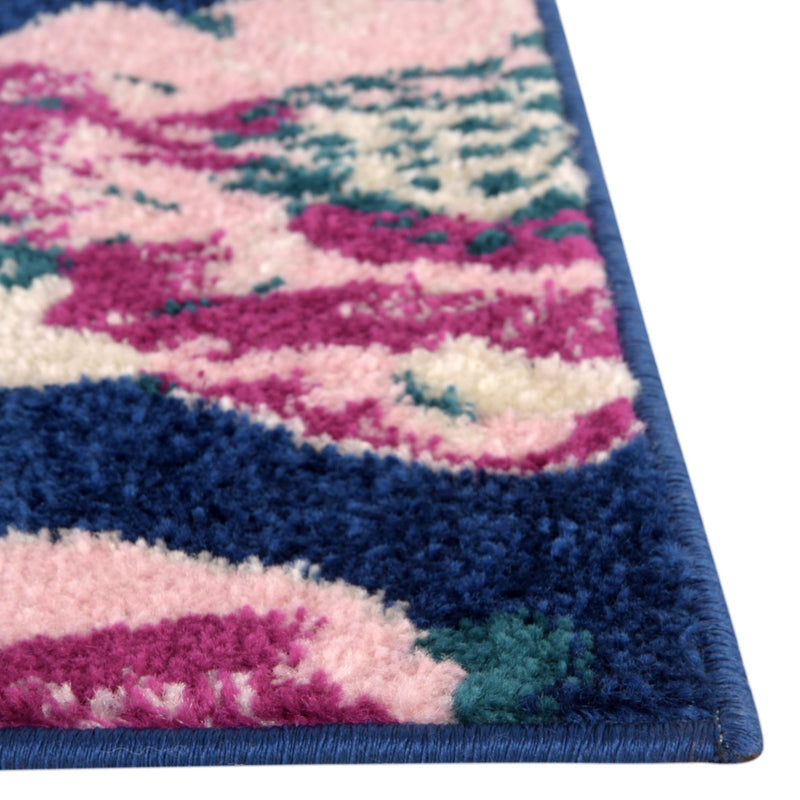 Garden Oasis Collection Area Rug -  Orchard Runner Navy Blue  lifestyle 7