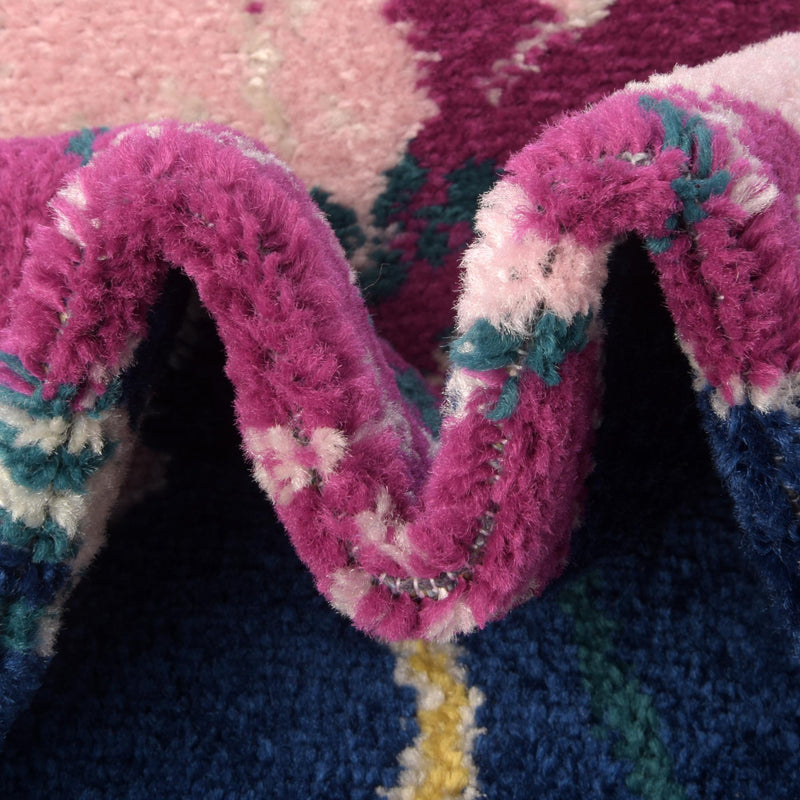 Garden Oasis Collection Area Rug -  Orchard Runner Navy Blue  lifestyle 8