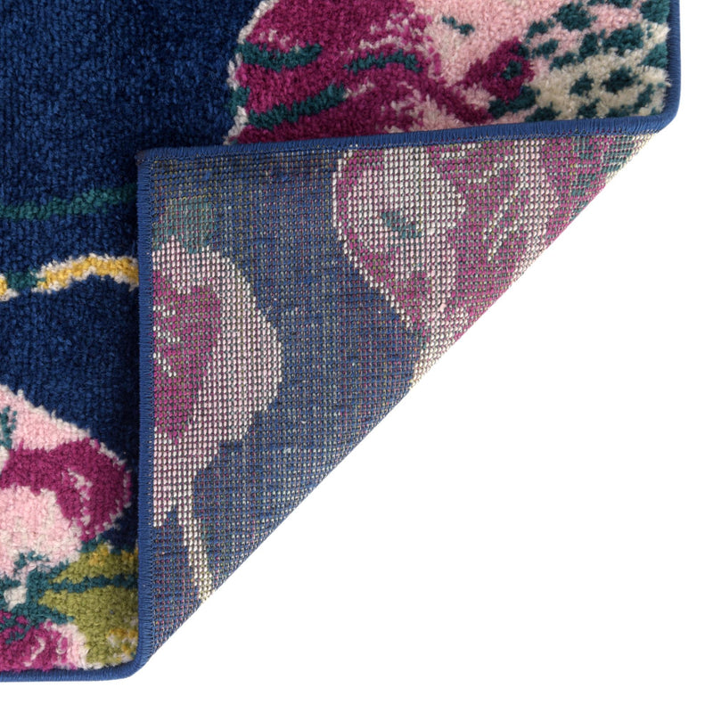 Garden Oasis Collection Area Rug -  Orchard Runner Navy Blue  lifestyle 9