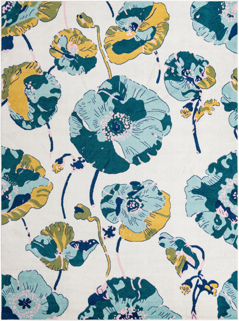 Garden Oasis Collection Area Rug -  Orchard Rectangle White Main