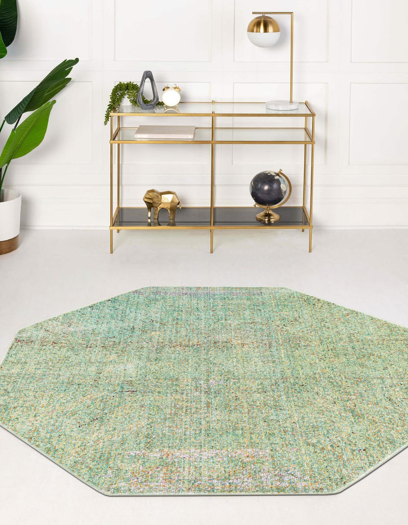 Lagoon Luxe Collection Area Rug -  Seafarer Octagon Green  lifestyle 29