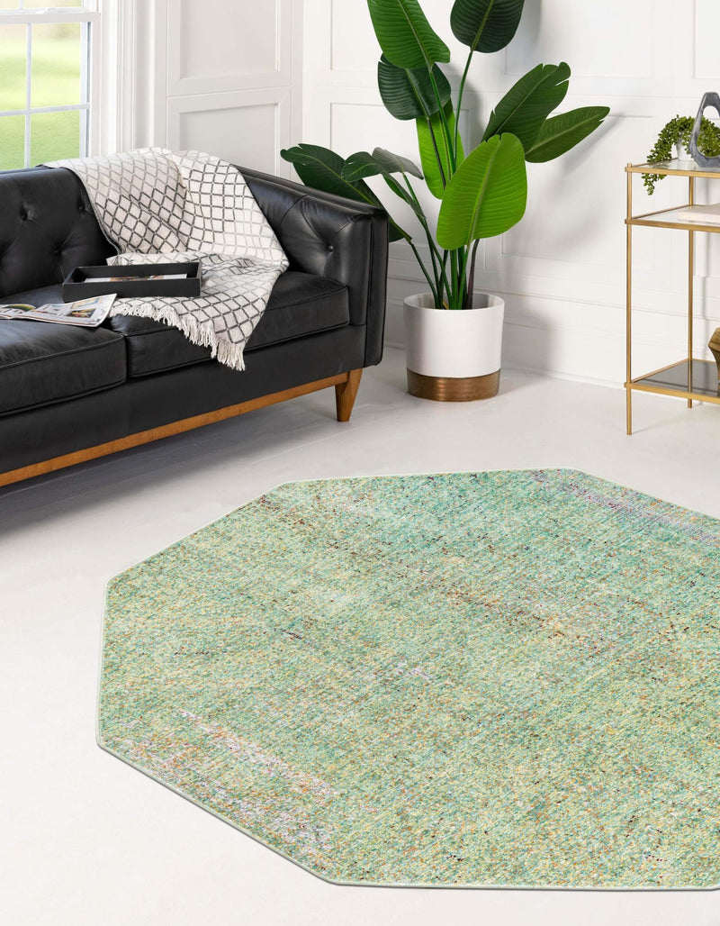 Lagoon Luxe Collection Area Rug -  Seafarer Octagon Green  lifestyle 38