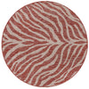 Jungle Expedition Collection Area Rug -  Savannah Round Rust Red Main