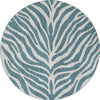 Jungle Expedition Collection Area Rug -  Savannah Round Teal Main
