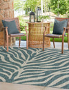Jungle Expedition Collection Area Rug -  Savannah Square Teal  lifestyle 2