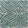 Jungle Expedition Collection Area Rug -  Savannah Square Teal Main