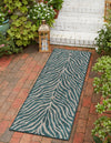 Jungle Expedition Collection Area Rug -  Savannah Runner Teal  lifestyle 67