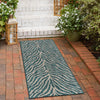 Jungle Expedition Collection Area Rug -  Savannah Runner Teal  lifestyle 159