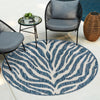 Jungle Expedition Collection Area Rug -  Savannah Round Blue  lifestyle 13