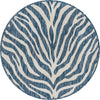 Jungle Expedition Collection Area Rug -  Savannah Round Blue Main