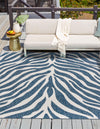 Jungle Expedition Collection Area Rug -  Savannah Square Blue  lifestyle 71