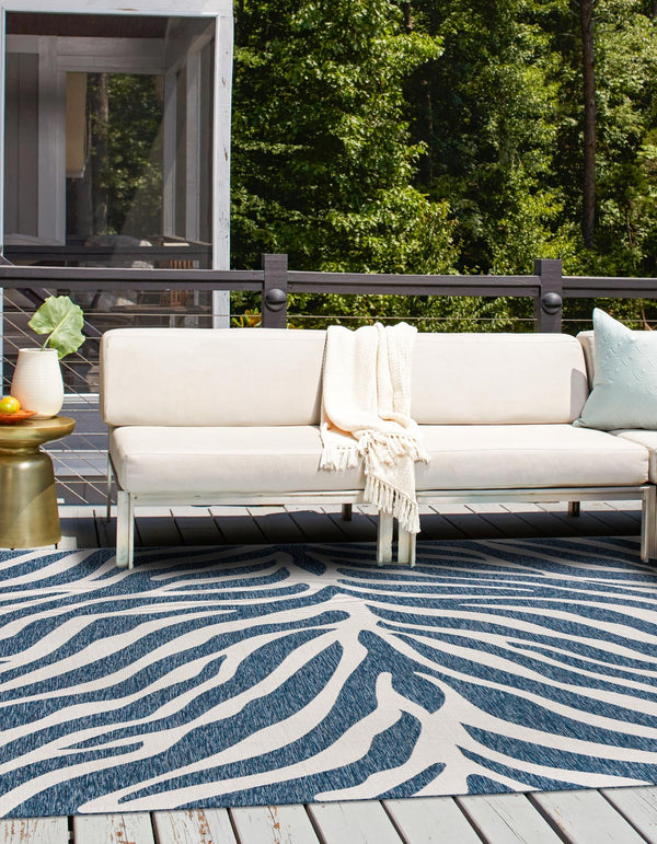 Jungle Expedition Collection Area Rug -  Savannah Square Blue  lifestyle 89