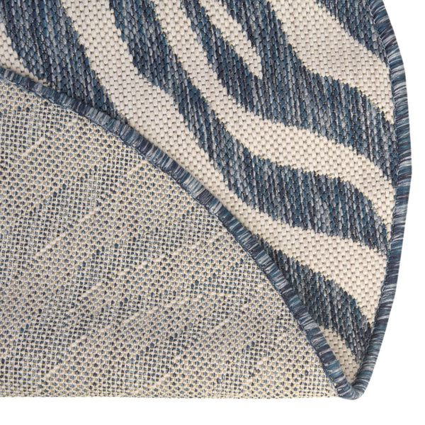Jungle Expedition Collection Area Rug -  Savannah Round Blue  lifestyle 7