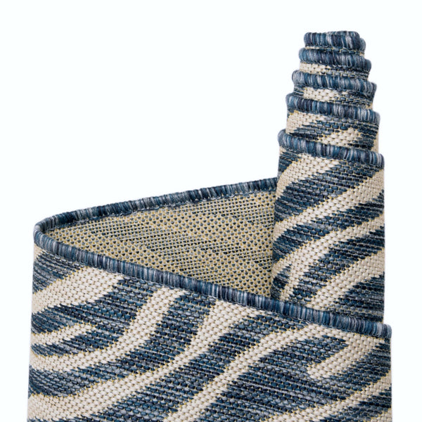 Jungle Expedition Collection Area Rug -  Savannah Round Blue  lifestyle 9