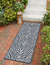Jungle Expedition Collection Area Rug -  Savannah Runner Blue  lifestyle 0