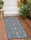 Jungle Expedition Collection Area Rug -  Savannah Runner Blue  lifestyle 2