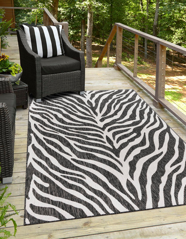 Jungle Expedition Collection Area Rug -  Savannah Rectangle White  lifestyle 9