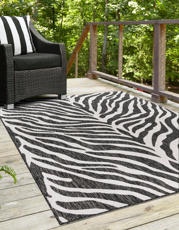 Jungle Expedition Collection Area Rug -  Savannah Rectangle White  lifestyle 15